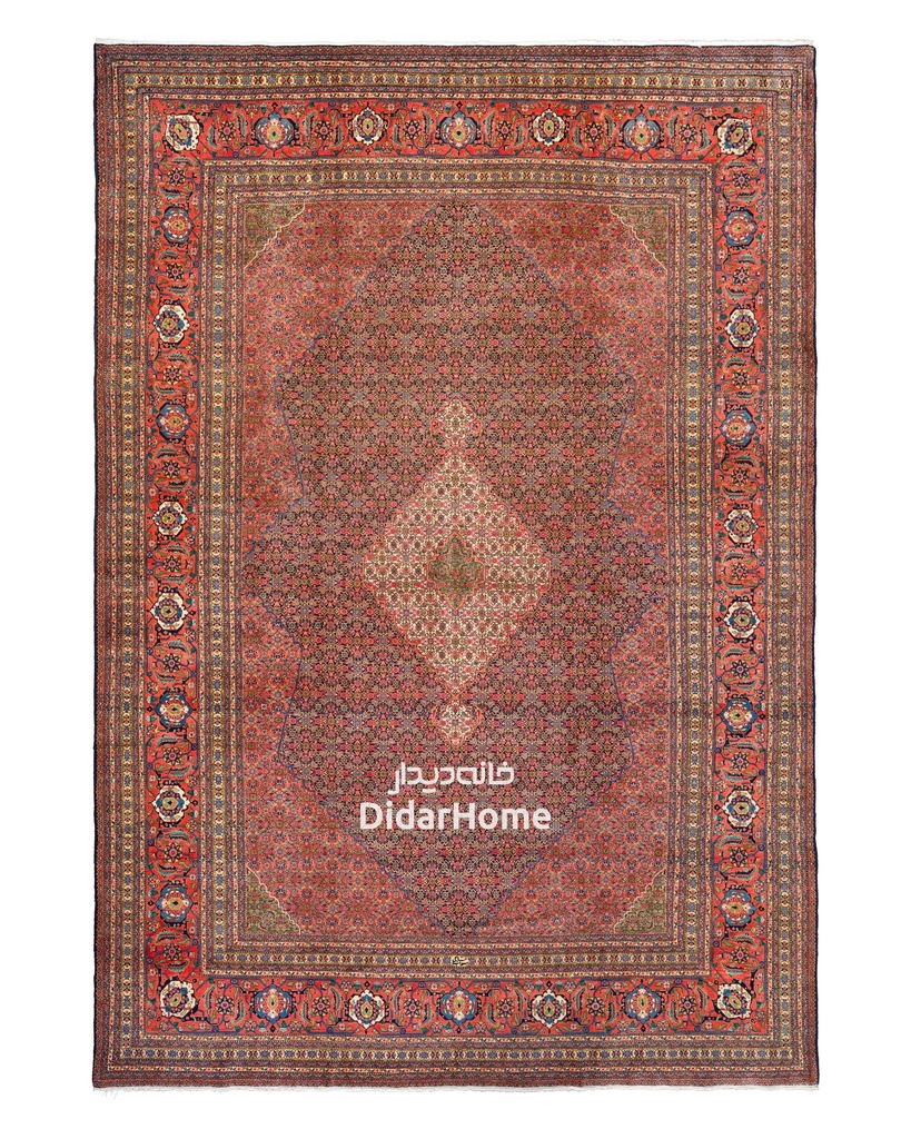 فرش دستباف آنتیک سراب طرح ترنجی ۱۲/۸۱ متری