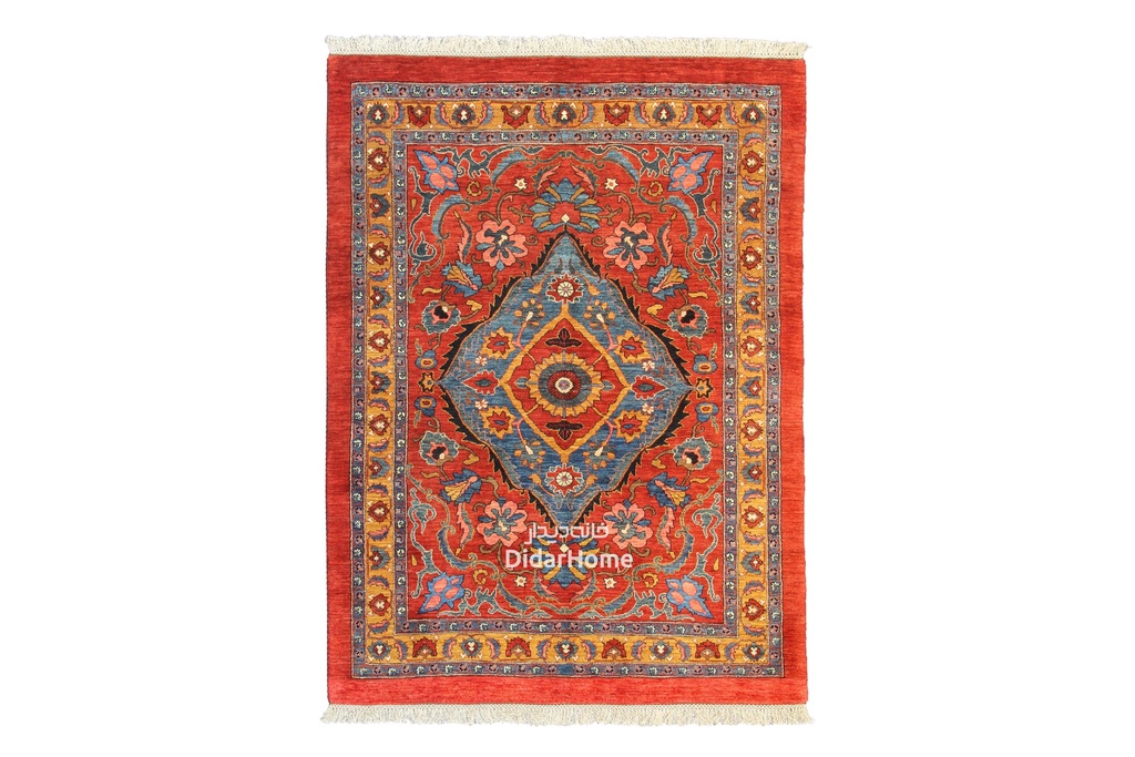 فرش دستباف قشقایی طرح ترنجی سه متری