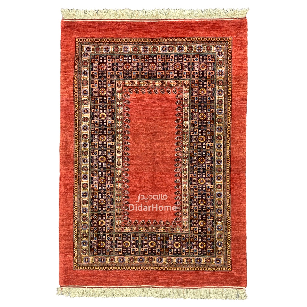 فرش دستباف قشقایی طرح کفساده سه متری