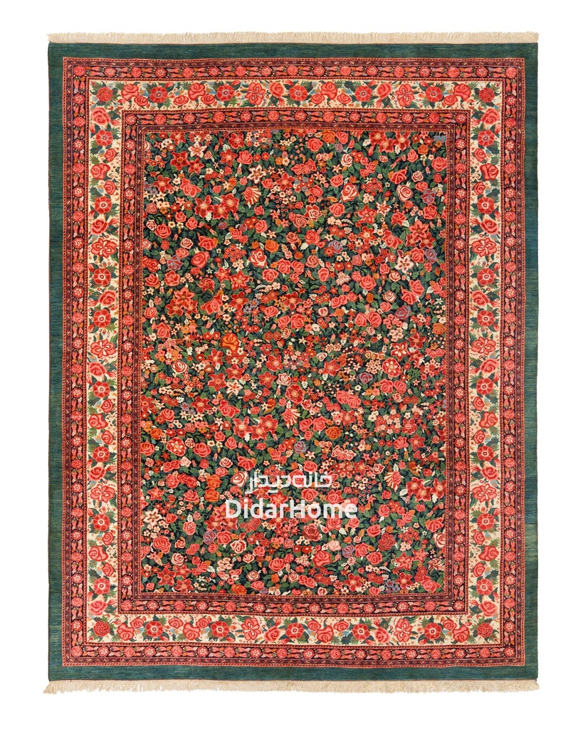 فرش دستباف بیجار طرح هزارگل ۱۲/۰۸ متری