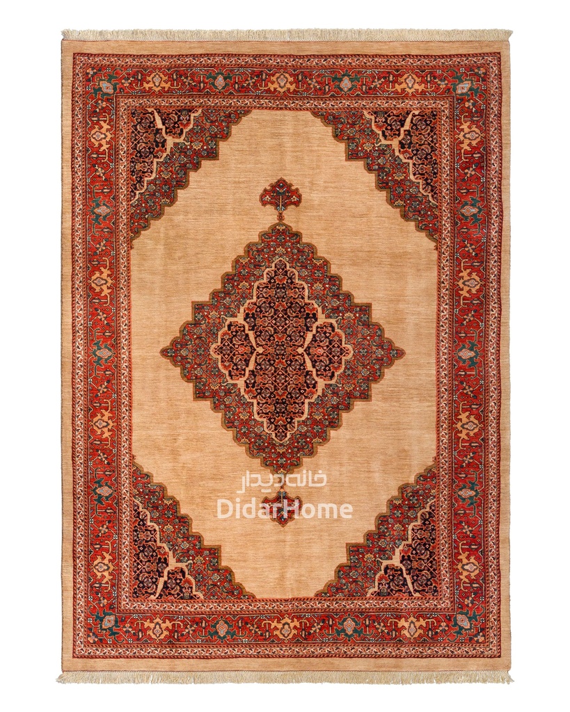 فرش دستباف بیجار طرح ترنجی ۷/۰۴ متری