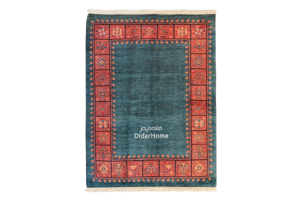 فرش دستباف قشقایی طرح کفساده سه متری