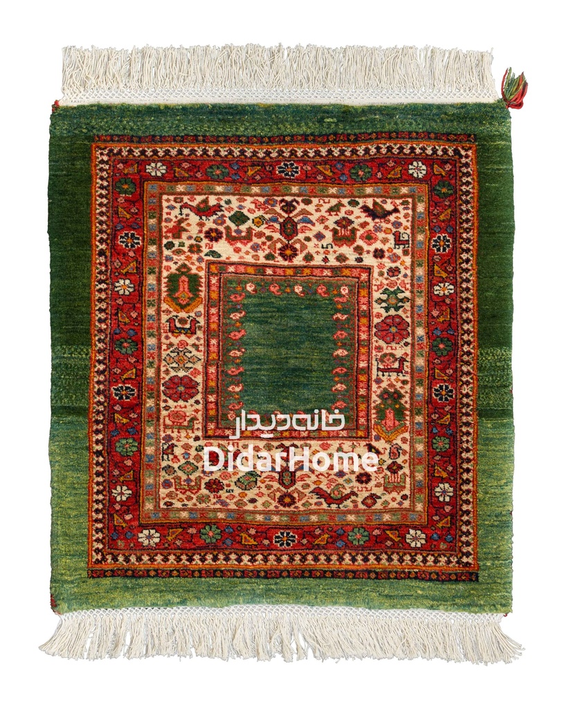 فرش دستباف قشقایی طرح کفساده ذرع و نیم