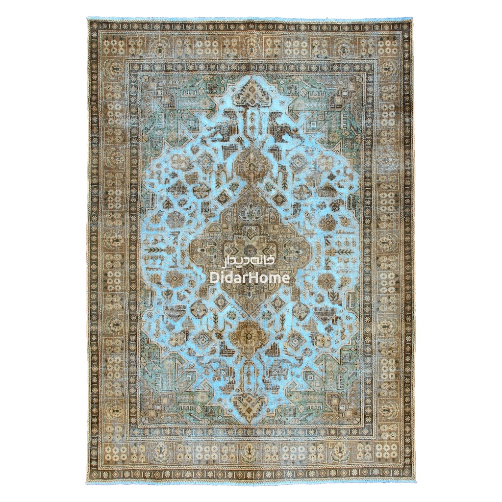 فرش دستباف مدرن تبریز طرح ترنجی شش متری