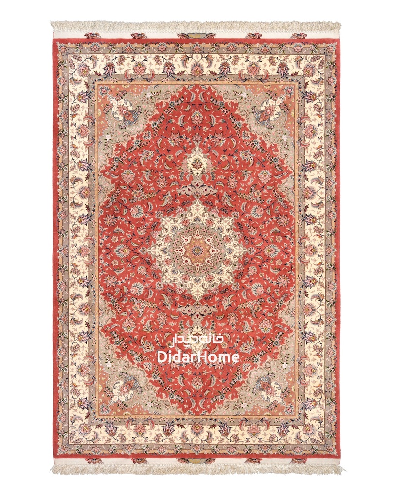 فرش دستباف تبریز طرح تقی زاده ۵۰ رج ۶/۰۲ متری