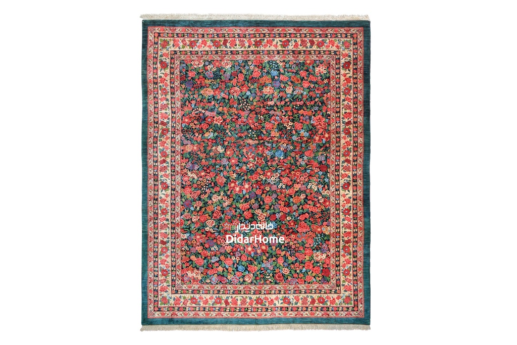 فرش دستباف بیجار طرح هزارگل نه متری