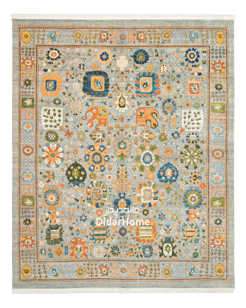 فرش دستباف کرمان طرح افشان نه متری