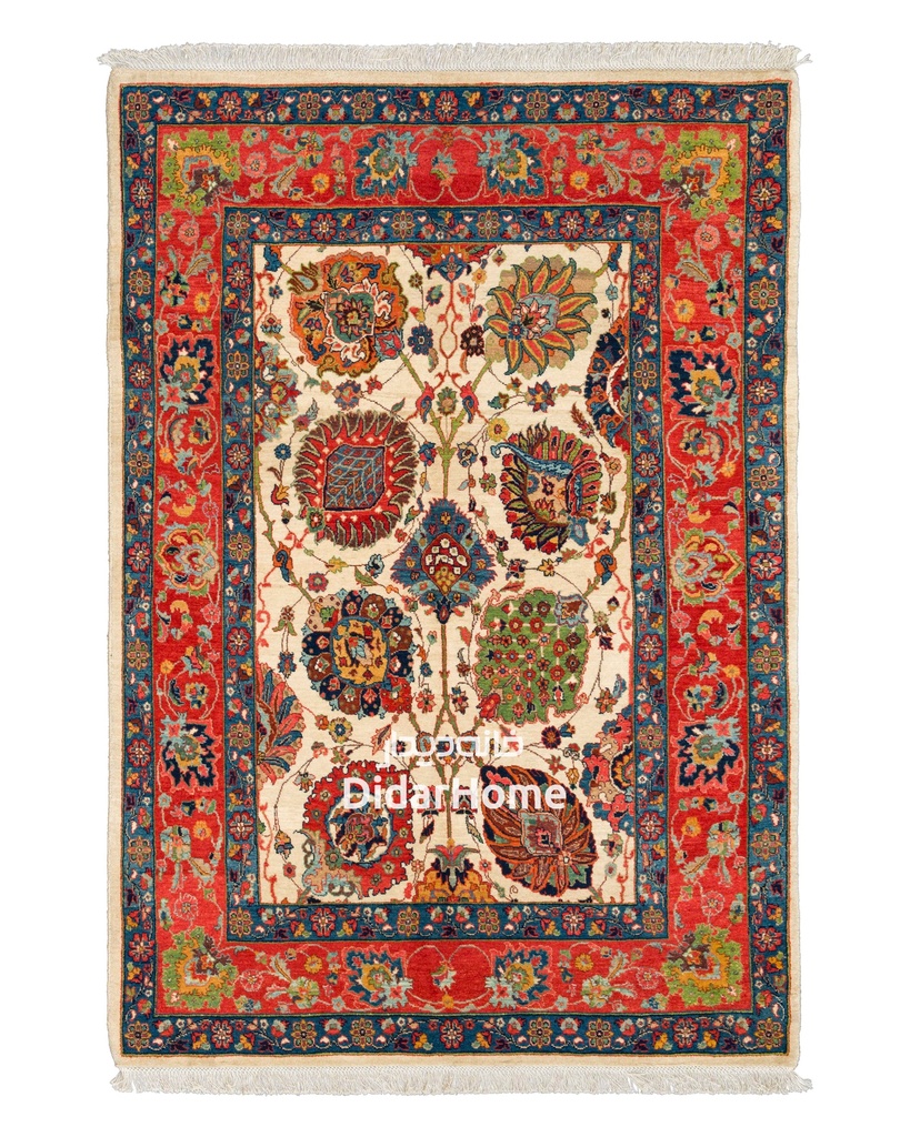 فرش دستباف تبریز  ۴۵ رج طرح افشان ذرع و نیم