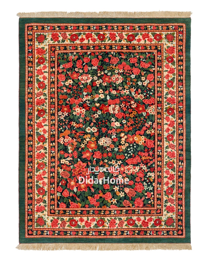 فرش دستباف بیجار طرح هزارگل ۴/۰۹ متری