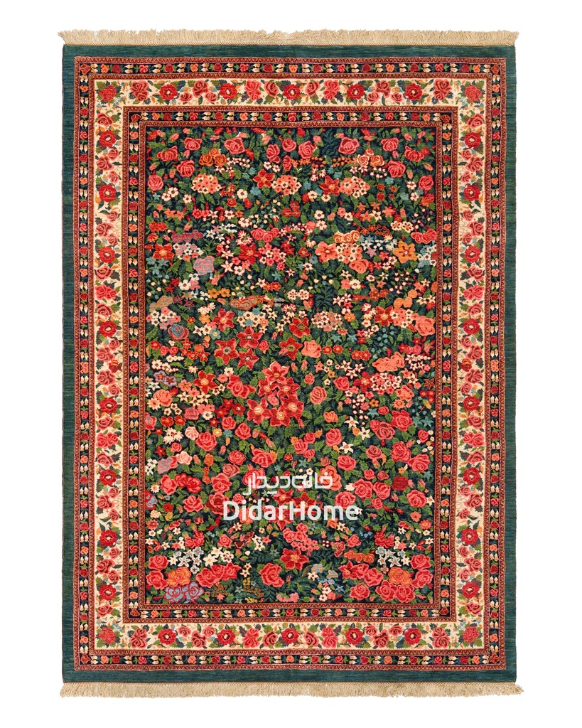 فرش دستباف بیجار طرح هزارگل شش متری