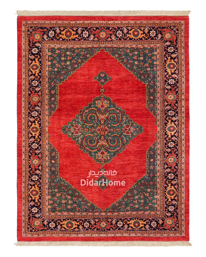 فرش دستباف بیجار طرح ترنجی شش متری