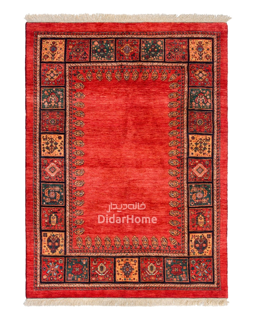 فرش دستباف قشقایی طرح کفساده ۳/۳۰ متری