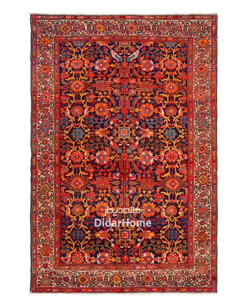 فرش دستباف آنتیک ملایر طرح افشان ۲/۶۳ متری