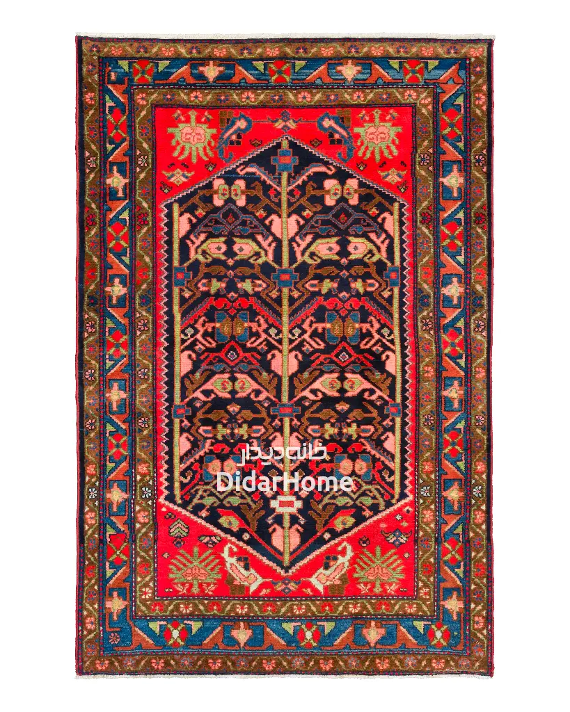 فرش دستباف آنتیک ملایر طرح افشان ۲/۶۰ متری