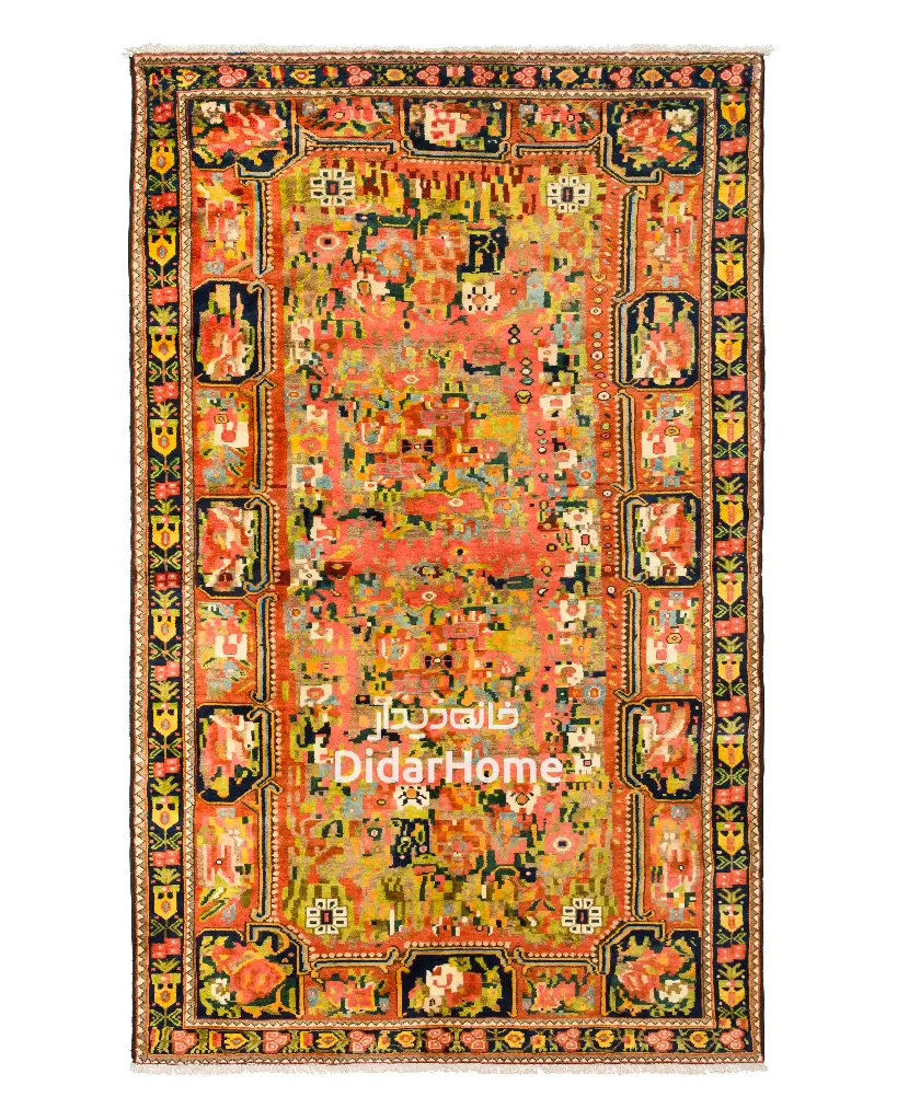 فرش دستباف آنتیک بختیاری طرح افشان ۴/۳۱ متری