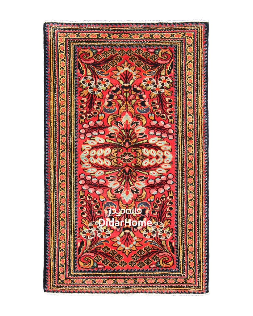 فرش دستباف آنتیک لیلیان طرح ترنجی ۰/۸۱ متری