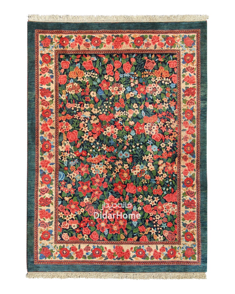 فرش دستباف بیجار طرح هزارگل سه متری