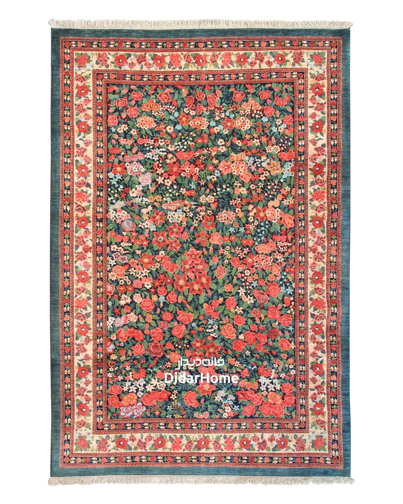 فرش دستباف بیجار طرح هزارگل شش متری