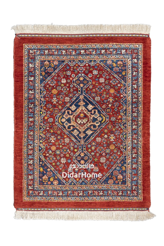 فرش دستباف قشقایی طرح ترنجی ۱/۳۴ متری