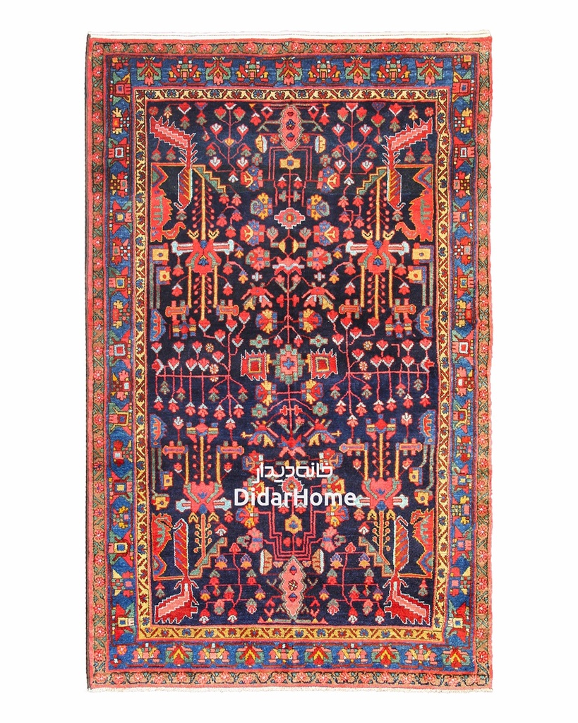 فرش دستباف آنتیک ملایر طرح افشان ۳/۰۳ متری