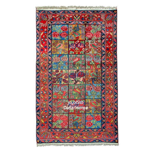 [84030099] فرش دستباف آنتیک بختیاری طرح خشتی ۳/۱۳ متری