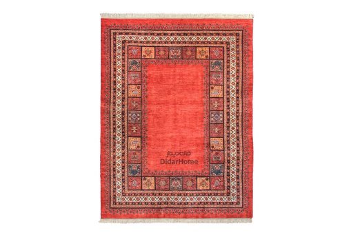 [13056502] فرش دستباف قشقایی طرح کفساده شش متری