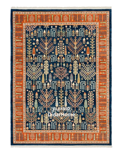 [92065152] فرش دستباف قشقایی طرح درخت زندگی شش متری