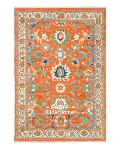 [12062306] فرش دستباف هریس طرح افشان شش متری