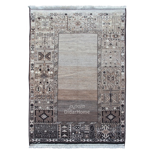 [63013111] گلیم دستباف قشقایی طرح کفساده ذرع و نیم