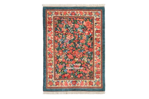 [42026073] فرش دستباف بیجار طرح هزارگل ذرع و نیم