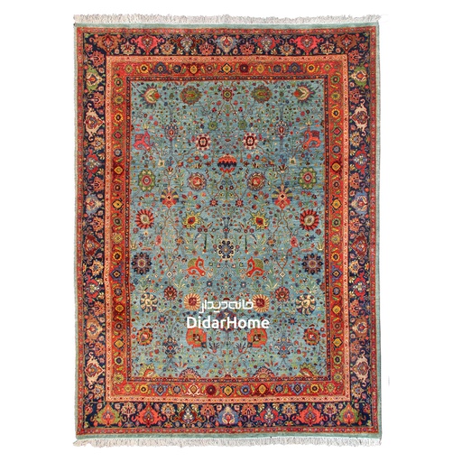 [52080819] فرش دستباف گروس طرح افشان نه متری