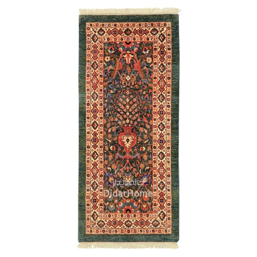 [46022371] کناره دستباف بیجار طرح گلدانی