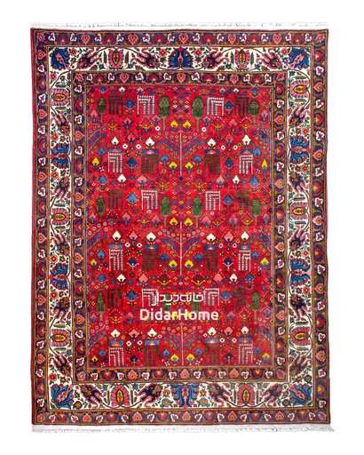 [12121416] فرش دستباف آنتیک بختیاری طرح درخت زندگی ۱۲/۷۸ متری