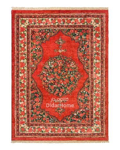 [11097683] فرش دستباف بیجار طرح ترنجی ۹/۲۵ متری