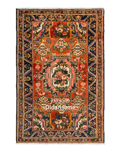 [11044706] فرش دستباف آنتیک بختیاری طرح ترنجی ۴/۲۸ متری