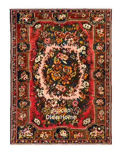 [11044737] فرش دستباف آنتیک بختیاری طرح ترنجی ۴/۳۰ متری