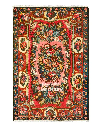 [11034736] فرش دستباف آنتیک بختیاری طرح ترنجی ۳/۳۲ متری