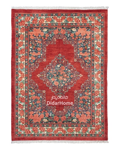 [11042131] فرش دستباف بیجار طرح ترنجی چهار متری