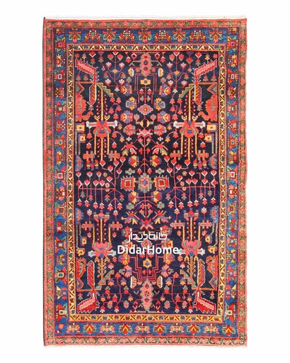 [52034460] فرش دستباف آنتیک ملایر طرح افشان ۳/۰۳ متری